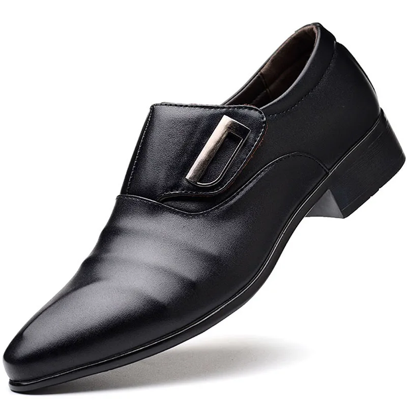

Men Dress Shoes Solid Pattern Men Formal Shoes PU Leather Luxury Fashion Groom Wedding Shoes Men Oxford Shoes Dress Size 38-48