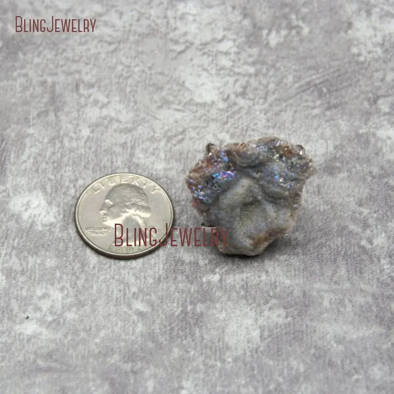 Солнечное кварцевое КОЛЬЦО Druzy, заполненное золотом, Серебряное регулируемое кольцо Agates Drussy RM28214