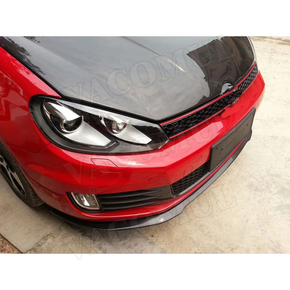Передний спойлер из углеродного волокна/FRP для Volkswagen VW Golf 6 VI MK6 GTI 2010 2013 RZ Style защита