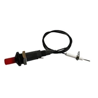 1pcs piezo spark ignition with cable push button igniter type of 1 out 2 electrode 200 degree resistance wire fit
