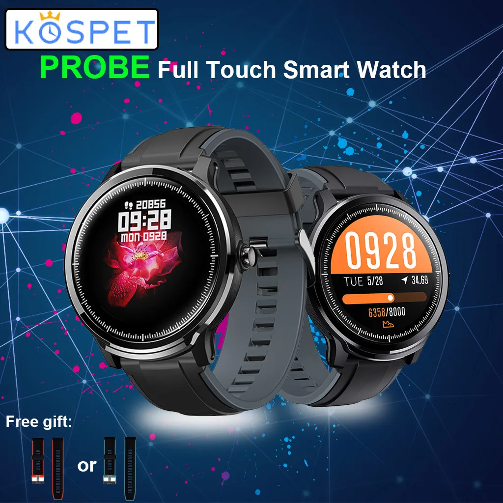 KOSPET Probe 1 3 дюймов ips экран IP68 Смарт часы напоминание о звонках водонепроницаемые