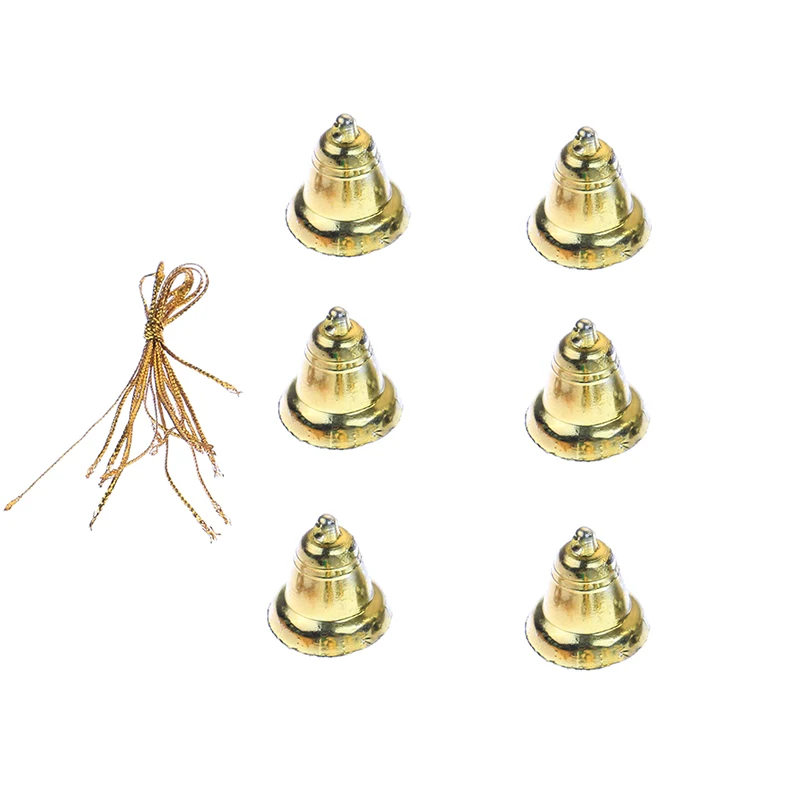 6 шт. маленький Рождественский колокольчик Очаровательная подвеска с петлей