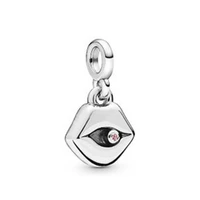 original 925 sterling silver charm creative red lip pendant fit pandora women bracelet necklace diy jewelry