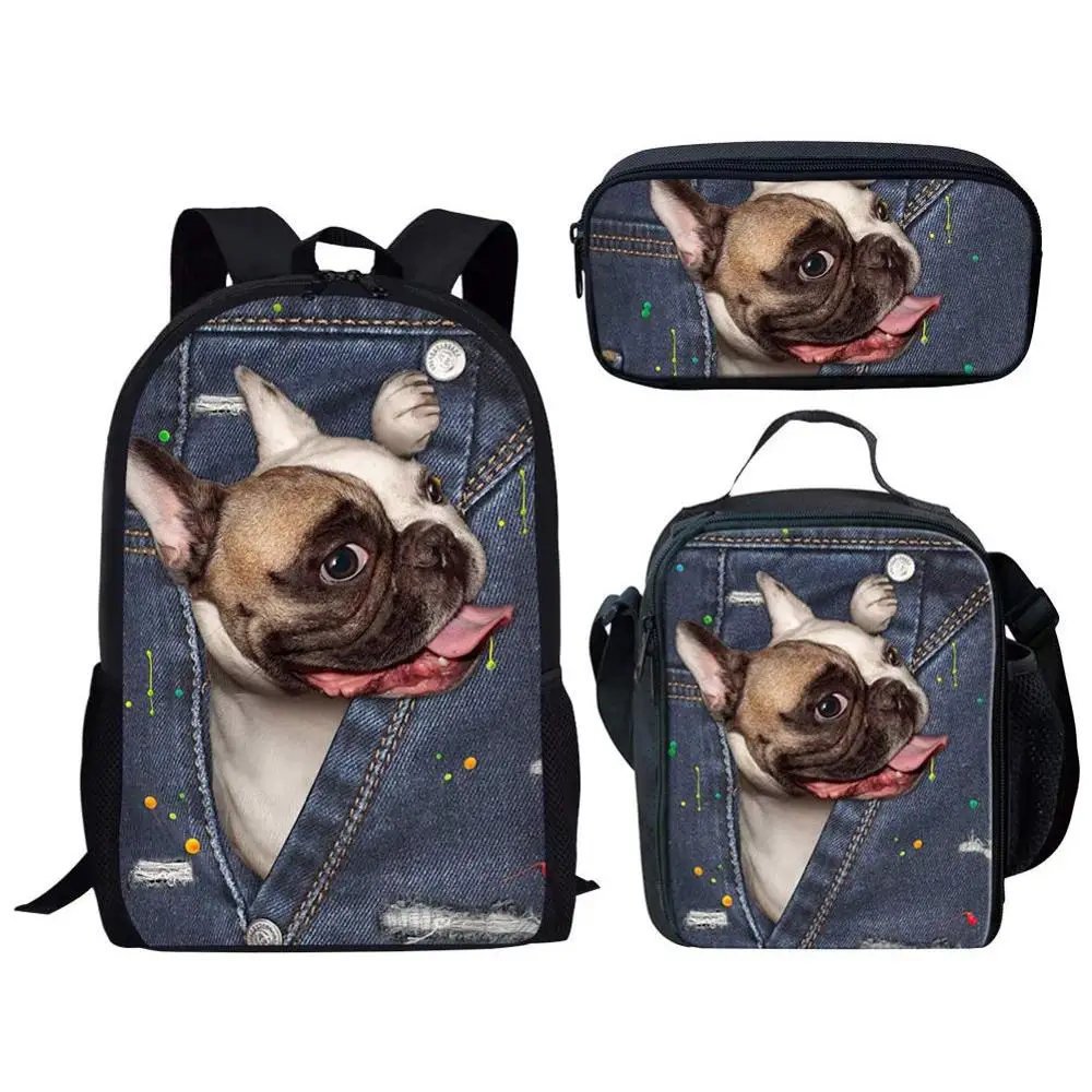Детские школьные ранцы Demin с рисунком милого бульдога принтом собаки шт./компл.