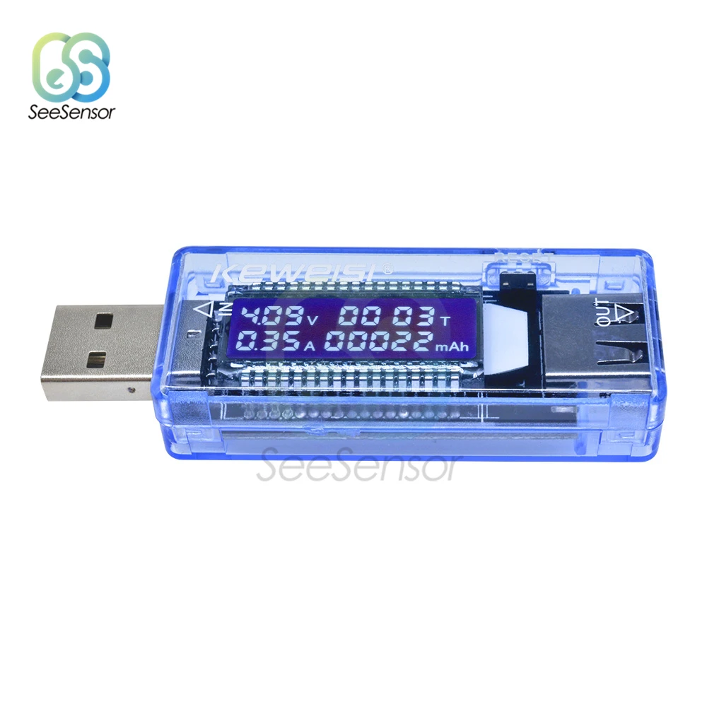 USB тестер емкости зарядного устройства с ЖК дисплеем|Измерители напряжения| |