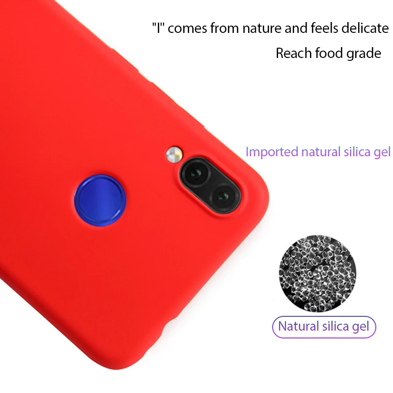 

For Capa Xiaomi Redmi Note 7 Case Liquid Microfiber Candy Color Silicone Ultra Thin Phone Case For Xiaomi Redmi Note 7 Case 6.3"