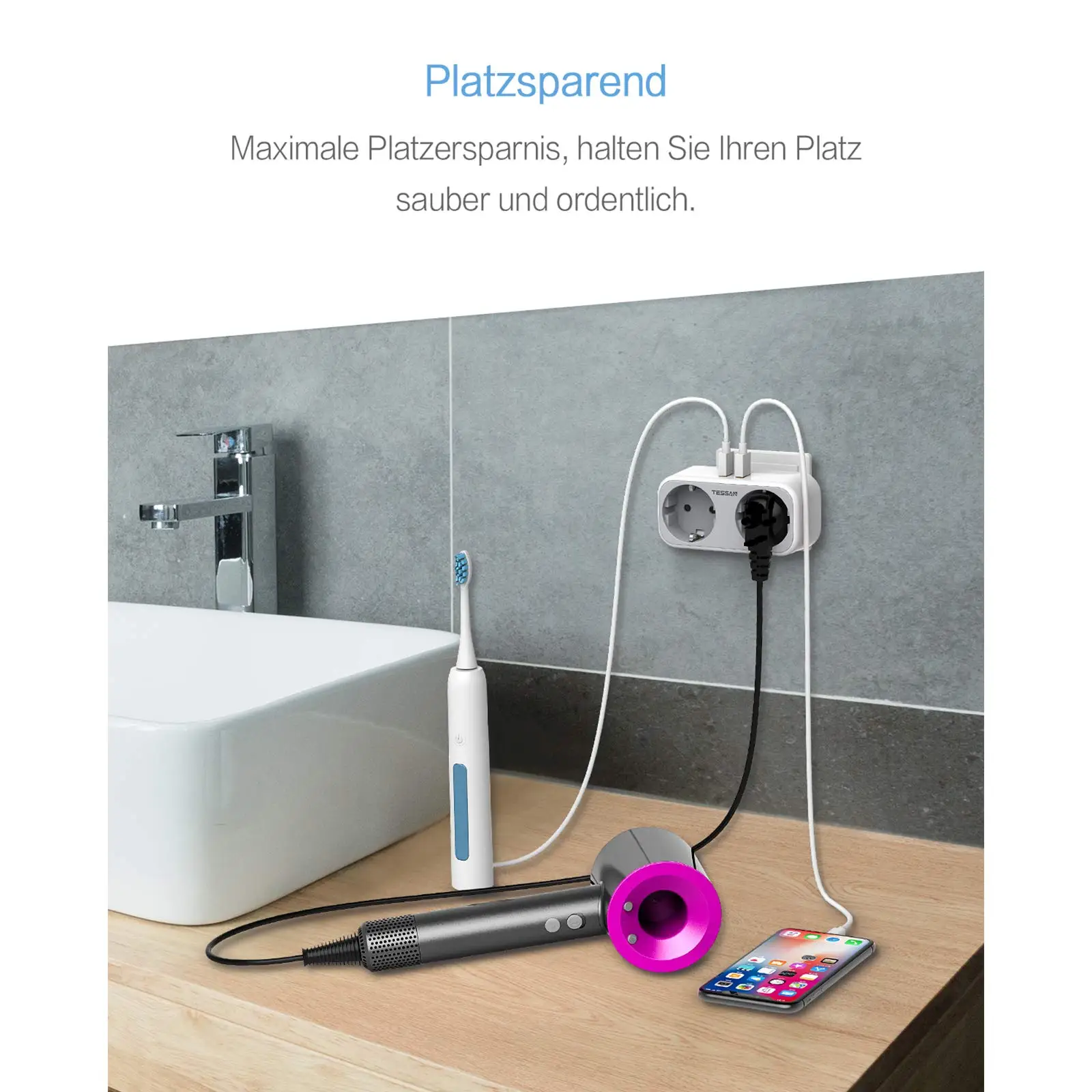 Адаптер питания для дома/офиса/путешествий 2/3 розеток 2 USB разъема евровилка