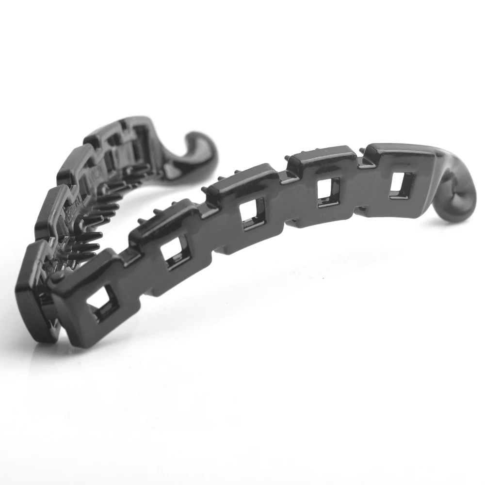 

heweier 3pcs Black Plastic 10cm Hairpins Banana Teeth Hair Clips Women Accessories