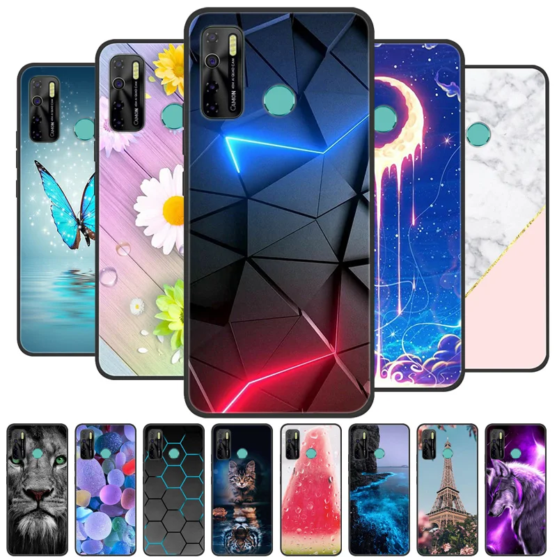 

For TECNO Camon 15 Air Case Wolf Cartoon Silicon Soft TPU Back Cover For TECNO Camon15 Air Phone Cases Camon 15Air Fundas Coque