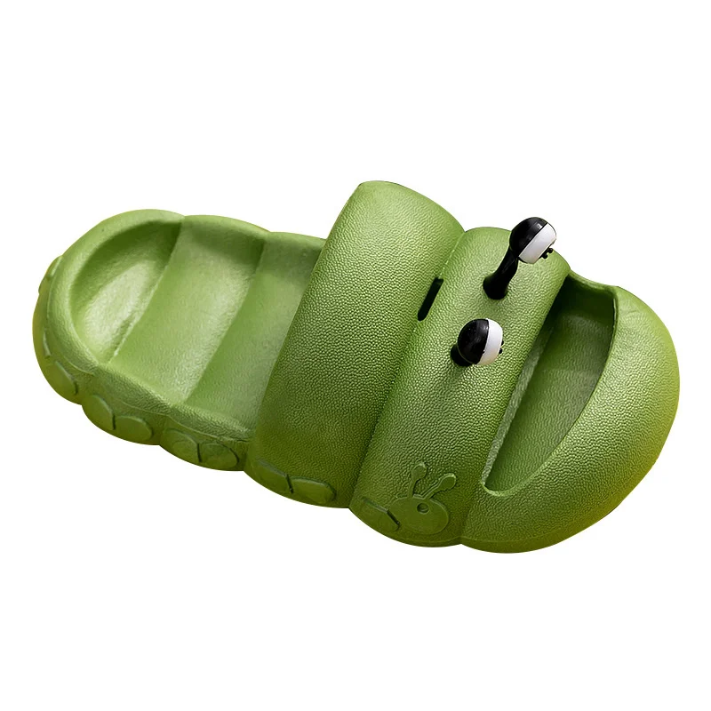 

Cute Caterpillar Boys Girls Slippers 3D Eyes Kids Summer Beach Shoes Soft Comfortable Indoor Toddler Children Home Slipper