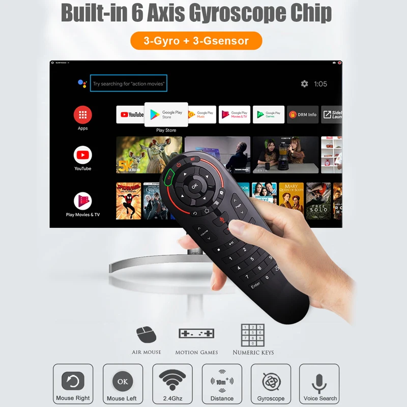 Пульт дистанционного управления g30 Air Mouse g30s fly airmouse 2 4G пульт Google Voice для Htv 6 box Xiaomi i9