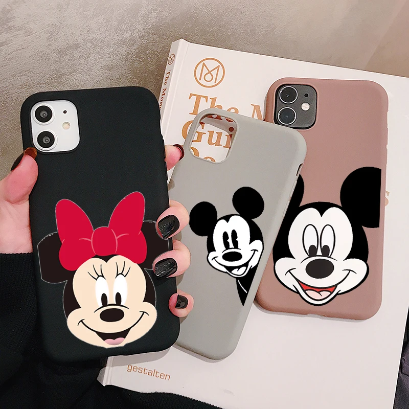 Чехол для телефона с мультяшной мышкой Huawei P40 P30 P20 Pro Lite Plus матированные