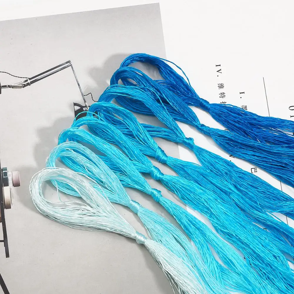 7 8 шт. сделай сам пряжа из натурального шелка 100% Шелковая нить нитка вышивка