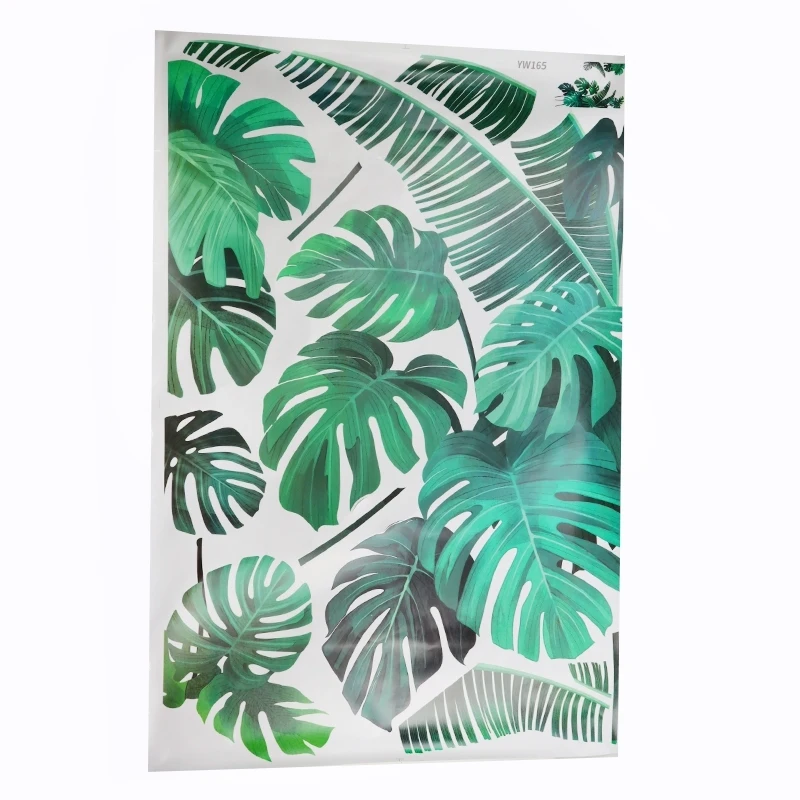 Наклейка на стену с изображением черепахи и листьев настенное украшение для