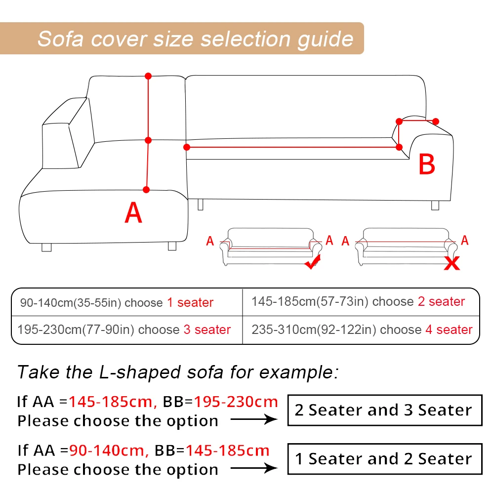 L-образные чехлы для диванов 1/2/3/4 Seater гостиная секционный шезлонг спандекс