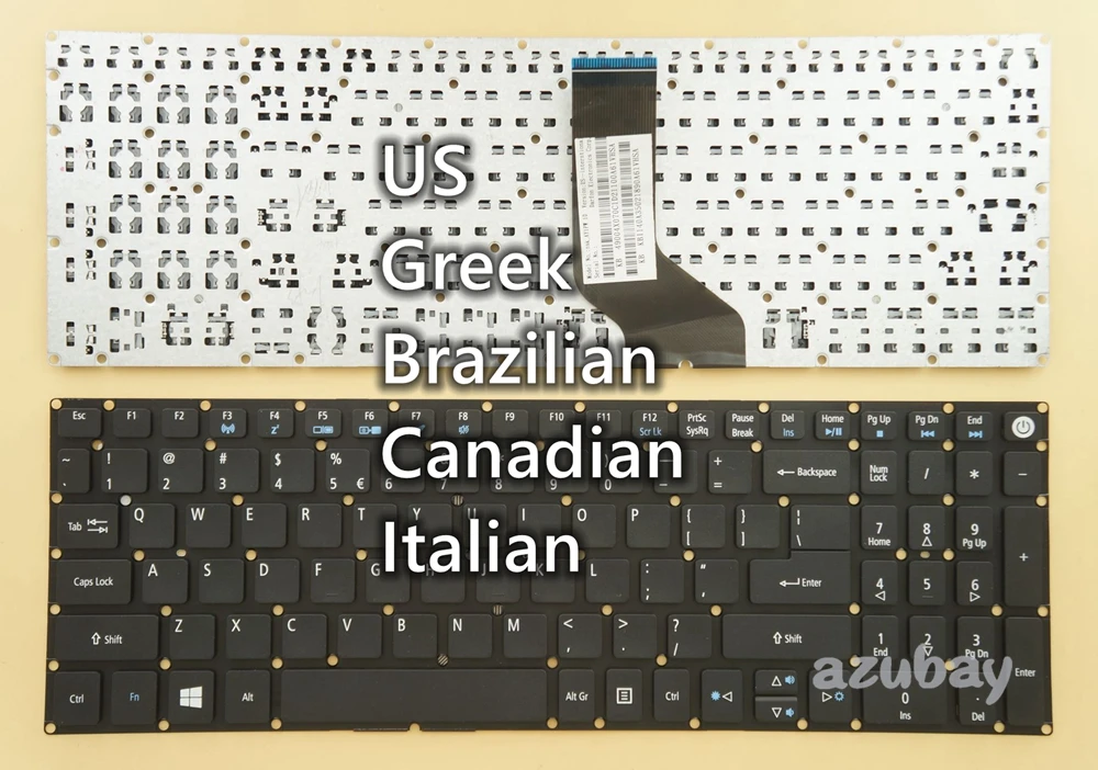 

US Canadian Greek Brazil Italian Keyboard for Acer A517-51G A517-51GP A517-51P A615-51 A615-51G A715-71G A717-71G E5-522 E5-522G
