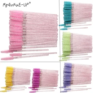Одноразовая нейлоновая палочка-аппликатор для туши, щеточка с кристальной ручкой для наращивания ресниц, инструменты для макияжа, 200500 шт.