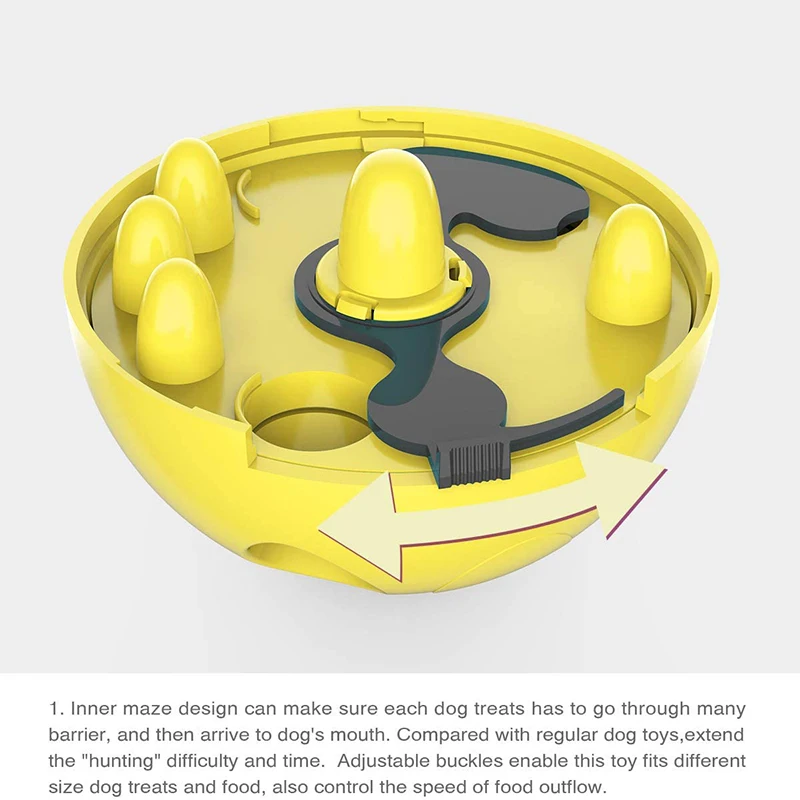 

Interactive Dog Cat Food Treat Ball Toy Pet Shaking Leakage Slow Food Feeder Container Puppy Bowl Pet Tumbler IQ Training Toys