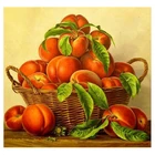 Яркая алмазная живопись YI, полная выкладка, фрукты, алмазная вышивка, персиковая Алмазная мозаика, наборы картин Стразы