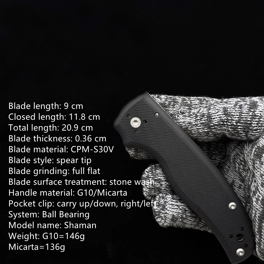 OIMG C229 Shaman Ball bearing Folding Knife Micarta / G10 Handle Outdoor Camping Hunting Pocket Tactical EDC Tool | Инструменты