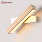 Простой креативный настенный светильник, светодиодный прикроватный светильник для спальни, Скандинавский дизайн, для гостиной, коридора, белый и черный, 85-265 в