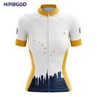 Женская велосипедная футболка HIRBGOD с коротким рукавом, летняя белая велосипедная рубашка, быстросохнущая одежда для женщин