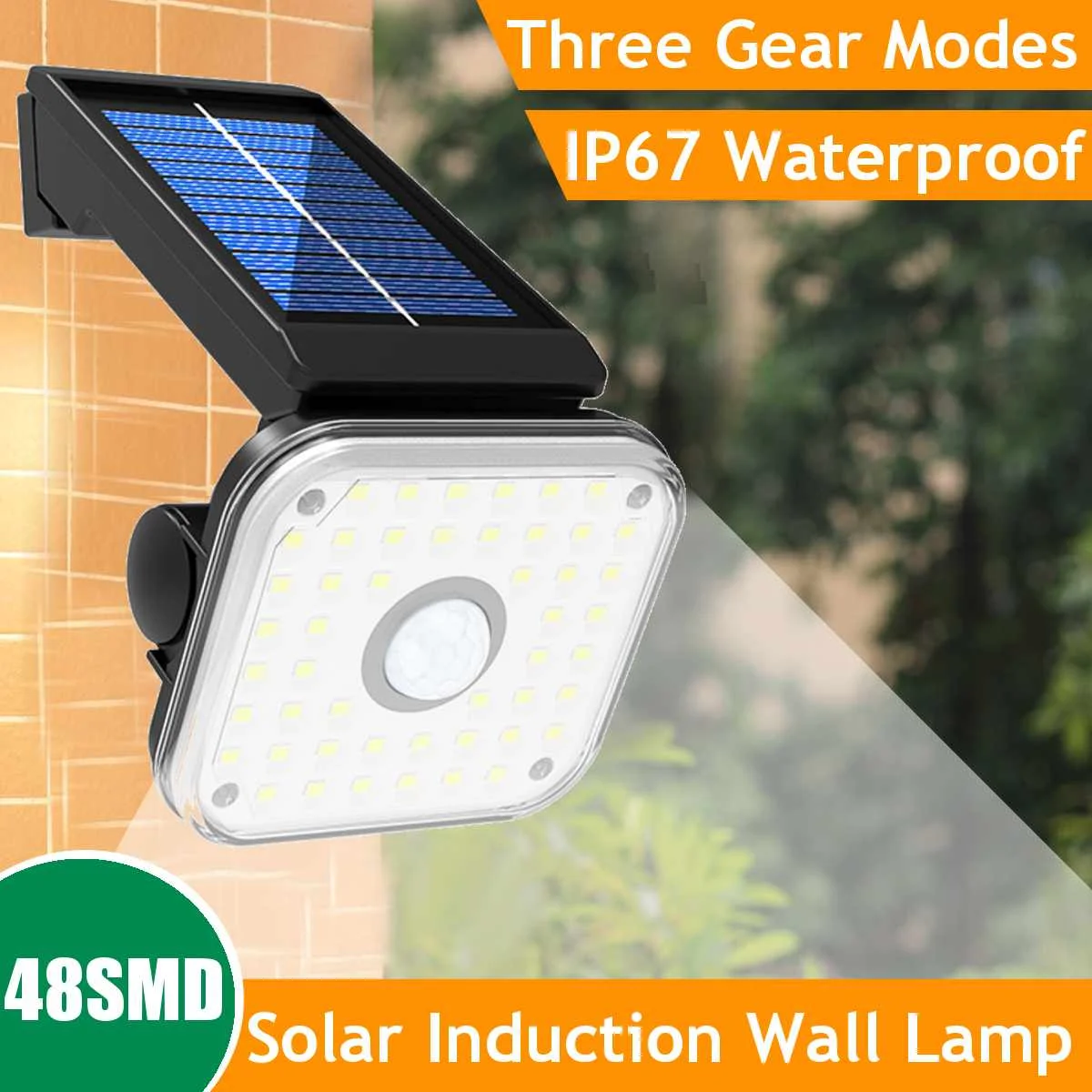 

48 SMD Solar Light Bright Adjustable Three mode Lighting Outdoor Solar Garden Lamp Waterproof Lighting For Wall Yard Street