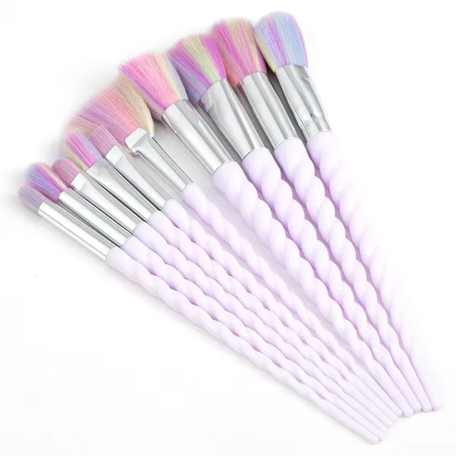 

10pcs Unicorn Makeup Brushes Set Maquiagem Foundation Powder Cosmetic Blush Eyeshadow Women Beauty Glitter Tool Kit