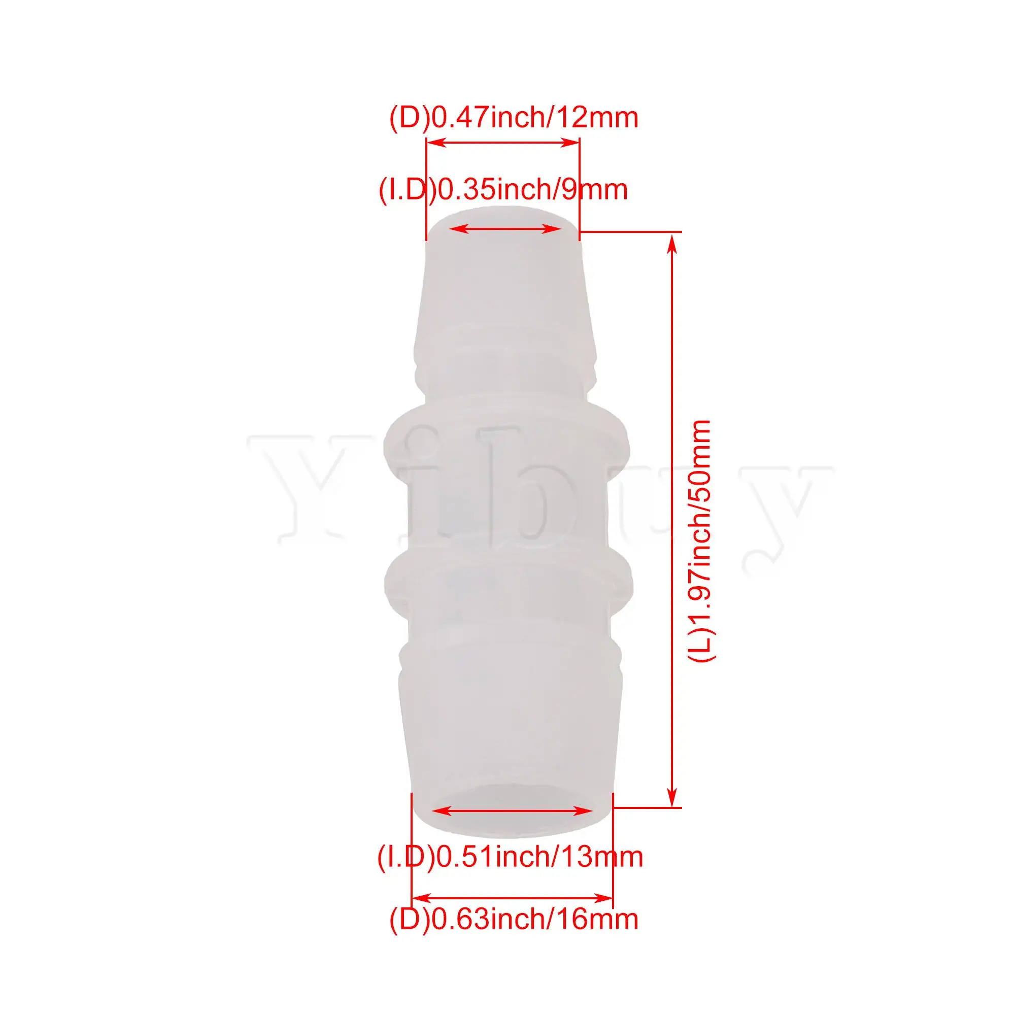 

5 x Plastic Hose Barb Fittings 3/8" to 1/2" Hoses Connector Coupler