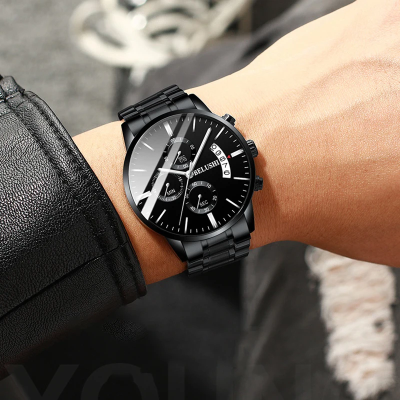 Belushi Модные мужские кварцевые часы хронограф мужские спортивные часы водонепроницаемые часы Многофункциональный ночник мужской