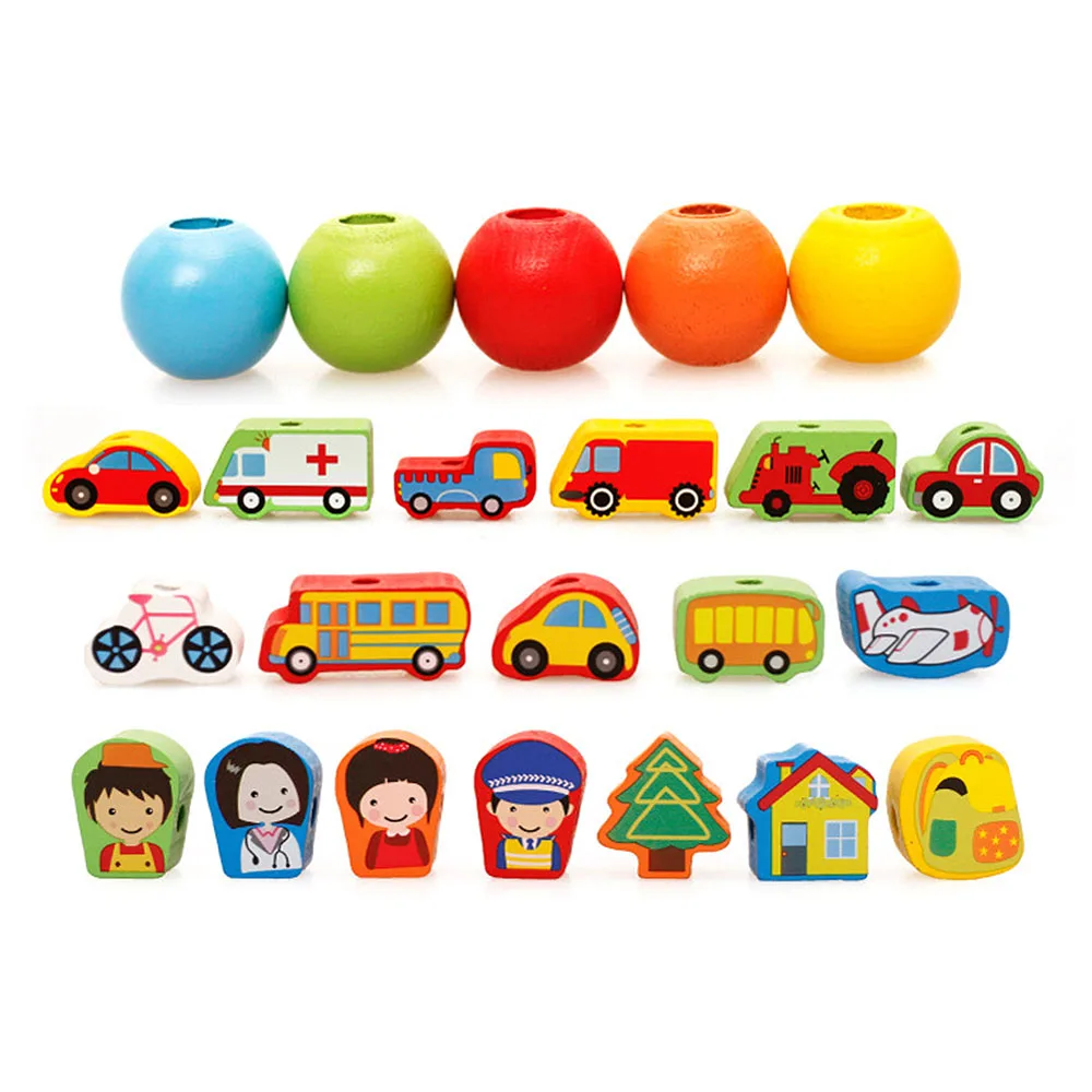 

82pcs City Traffic Children Wooden Blocks Toys Colorful Number Geometry Shape Cognitive Building Blocks Toys For Kids Gifts