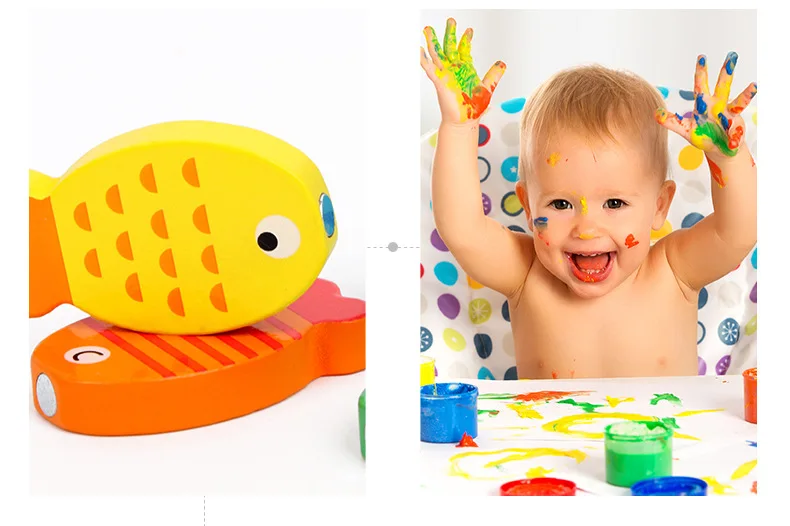 

Wooden Toys Magnetic Fishing Toy Wooden Children's Toy Digital Alphabet Fishing Game Barreled Parent-Child Play House