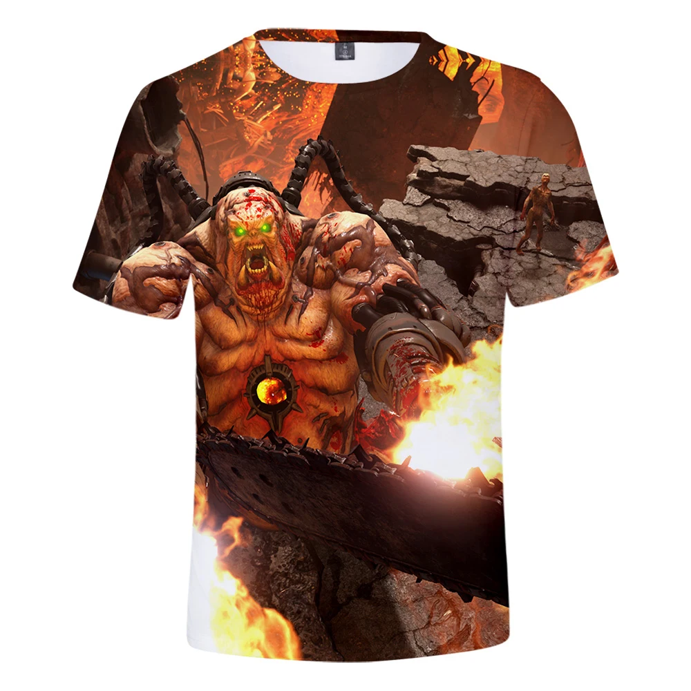 

Game Doom Eternal 3D Printed T Shirt Men/women Summer Fashion Harajuku Anime T-shirt O-neck Casual Short Sleeves Tops