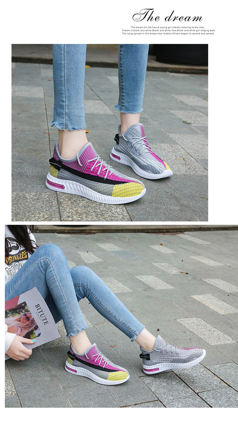 Comfortable inner ladies casual shoes 360 degree breathable wicking sports shoes women's vulcanized shoes beautiful and generous