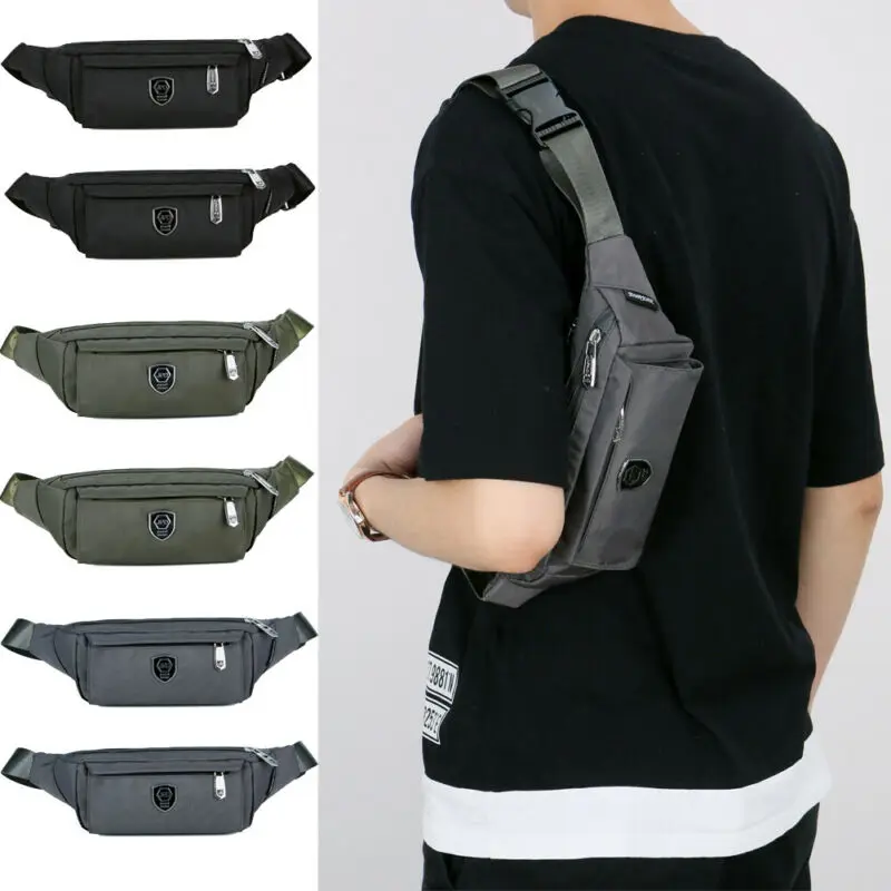 Простая забавная поясная сумка для мужчин уличная спортивная нейлоновая