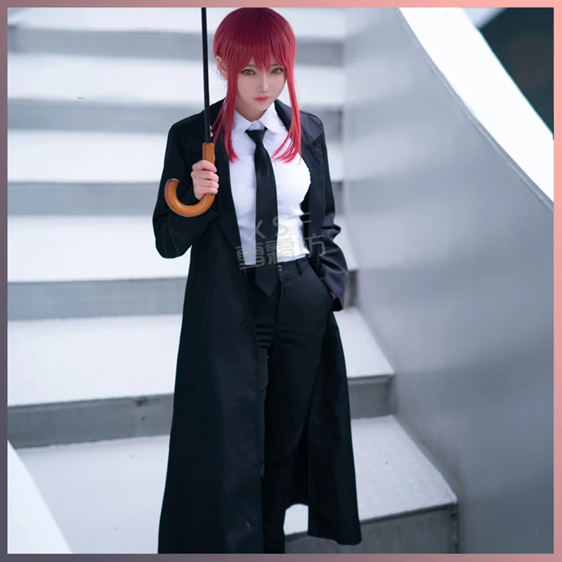 

Anime Chainsaw Man Makima Cosplay Costume Women Fancy Outfit Uniform Halloween Carnival Party Role Play Clothings Daily Suits