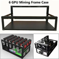 6812 gpu miner mining rig aluminum stackable open air case computer eth frame rig for bitcon miner kit unassembled ethereum