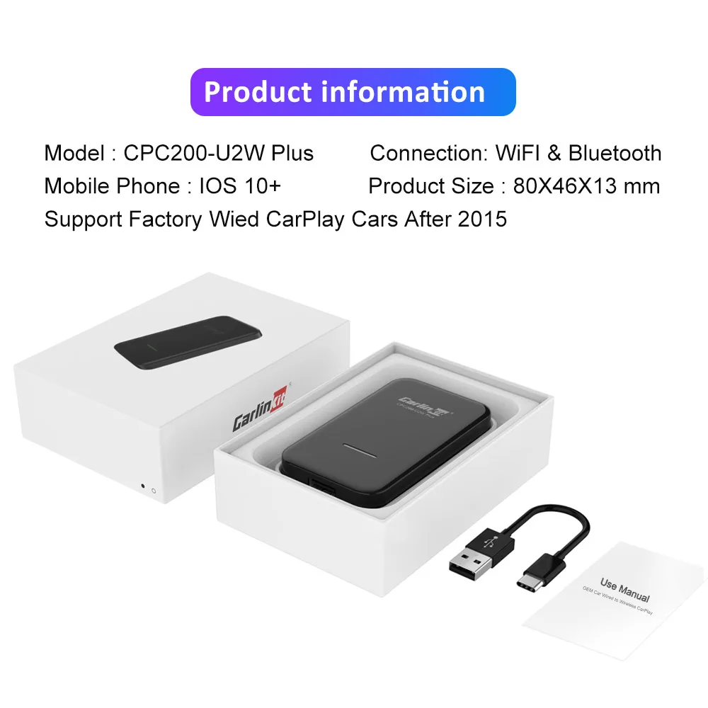 Carlinkit беспроводной адаптер CarPlay IOS 14 для Audi Benz Mazda Porsche Volkswagen Volvo Ford Citroen Honda Nissan Rav4 |