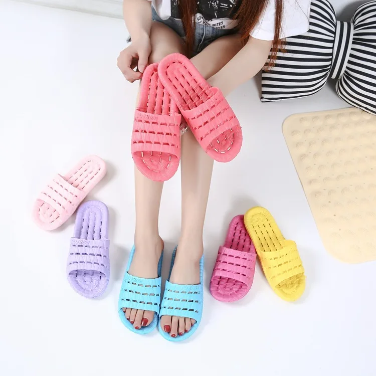 Ажурные Тапочки для ванной Женские летние шлепанцы купания Мужская обувь