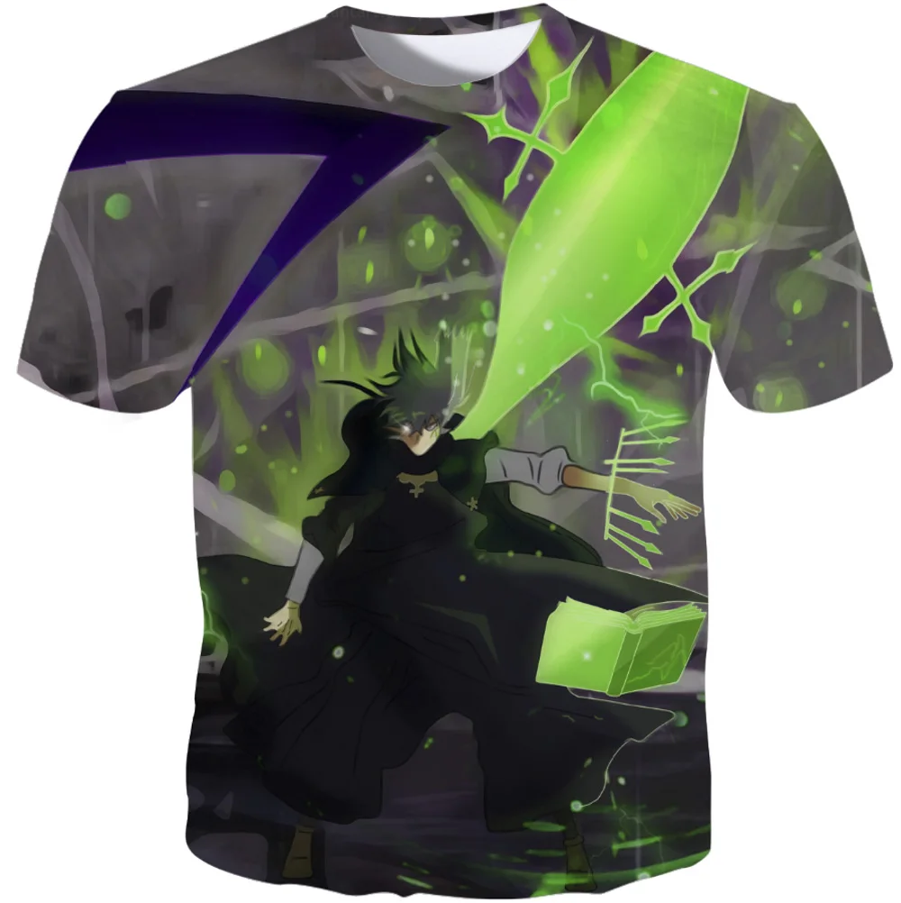 

Black Clover Anime T Shirts Men Women Comics Fans Tees Fashion Short Sleeve Casual Tops for Male Xmas Gifts Clothes