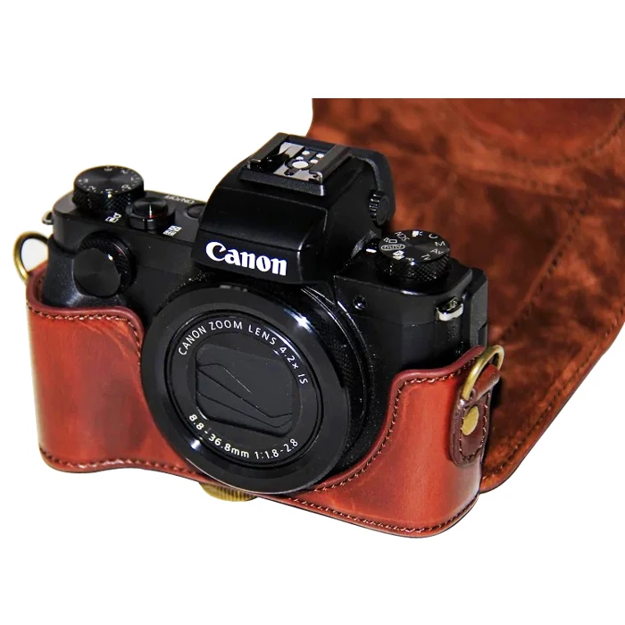 Полный корпус Fit pu кожаный чехол для цифровой камеры сумка крышка для Canon Powershot G5X G5 X с ремешком