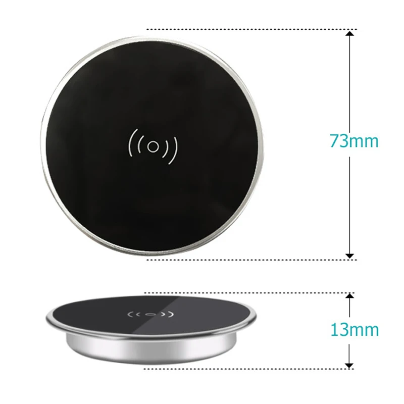 10w fast waterproof wireless charging pad furniture embedded restaurant table wireless phone charger free global shipping