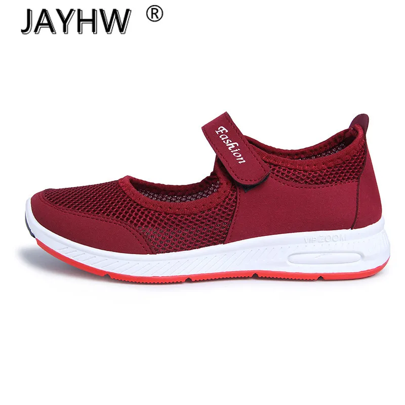 

Breathable Mesh Women Sneakers Casuals Shoes Woman Flats 2020 Flat with Hook & Loop Solid Sneakers Women Shoes Zapatos De Mujer