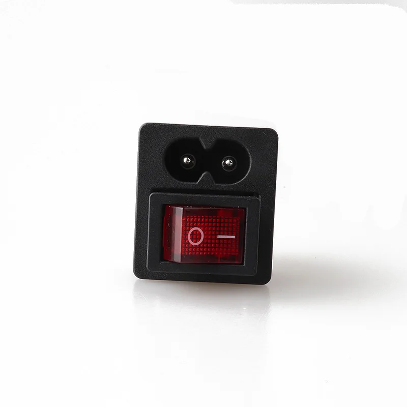 Промышленная Входная электрическая розетка без переключателя IEC C8 с