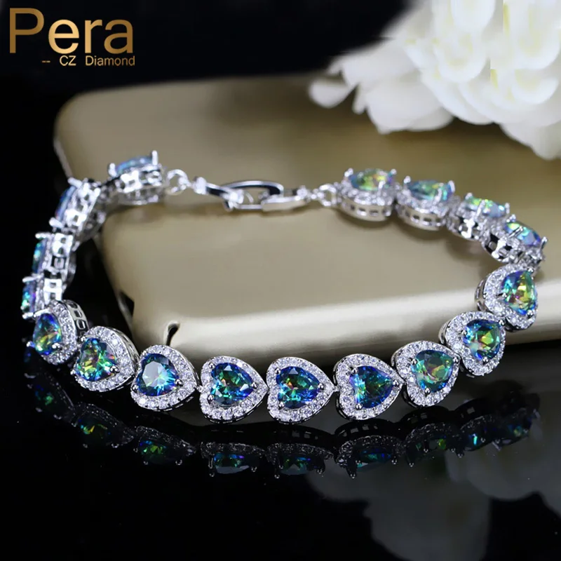 Женский браслет цепочка с кристаллами в форме сердца|bracelets for|sterling silver bracelet925 sterling