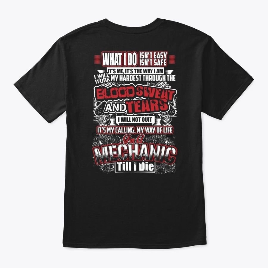 Мужская футболка Mechanic I Will Work Till Die женская и | одежда