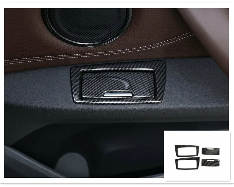 

Углеродное волокно стиль для BMW X1 F48 16-19 дверь пепельница Coevr отделка