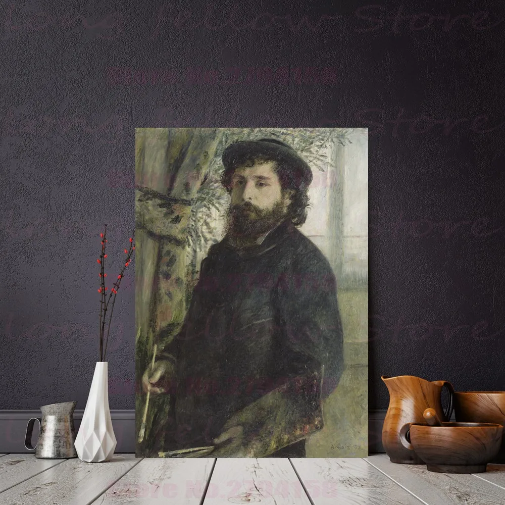 Настенная картина в стиле ретро портрет Клода Моне Пьер Аугуст Ренуары декор для