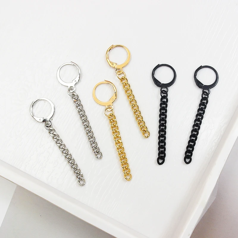 Корейские модные серьги-цепочки с кисточками металлическая цепочка длинные