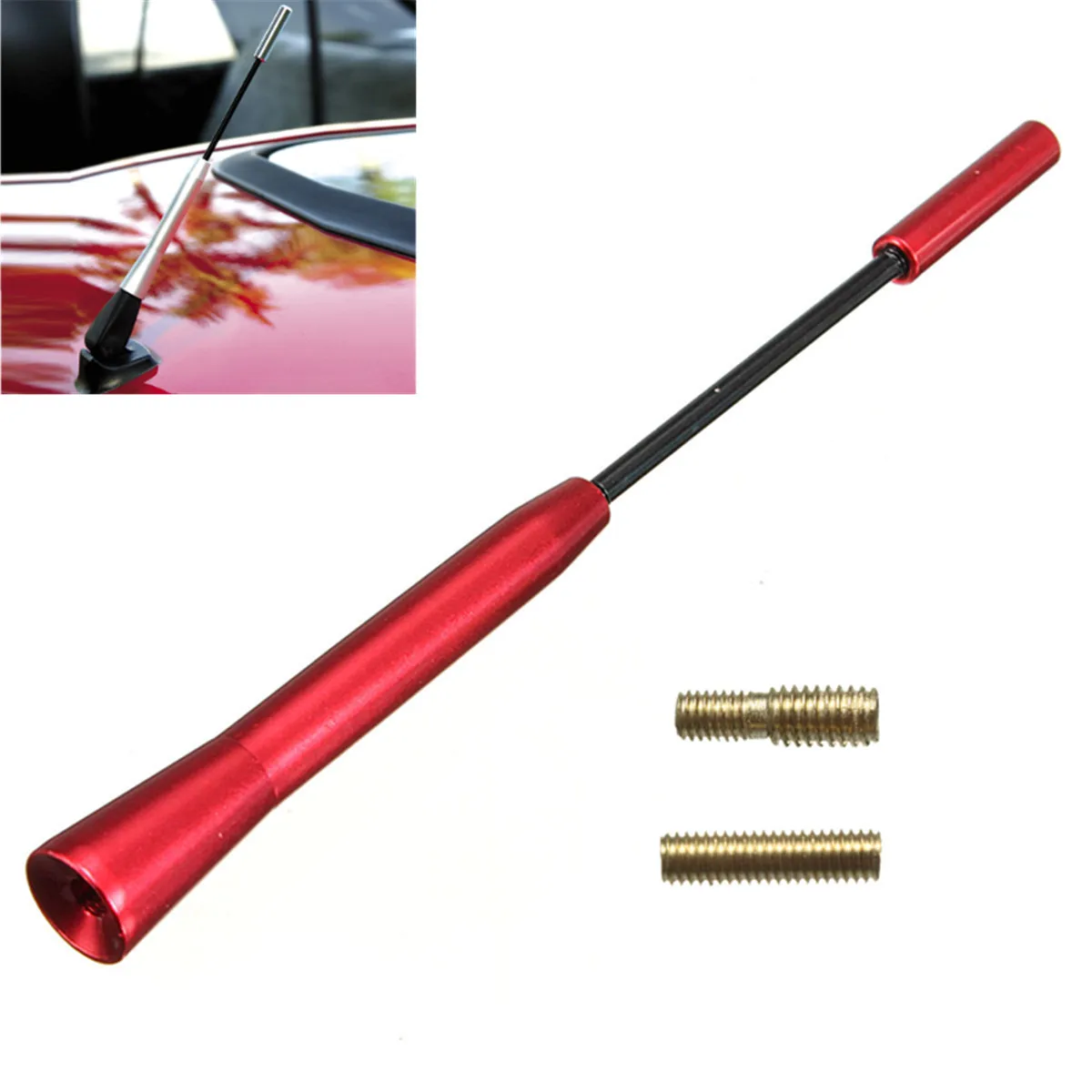 Universal AM/FM Red Small Alloy Bee Sting Car Radio Antenna Aerial For VW /FORD /AUDI | Автомобили и мотоциклы